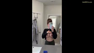 Milf Showing Off Her Tits After Two Kids