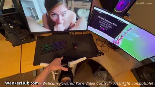 Amateur blowjob brunette cute deepthroat eye contact Fleshlight natural tits SlurpGoddesss