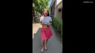 Flashing them on the street is such a thrill