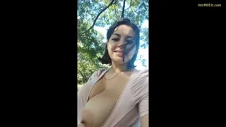 Chubby Mom Flashing Tits in Public - Naughty Fun