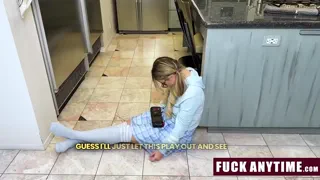 Step-Uncle Fingers My Pussy When I Pretend to Glitch