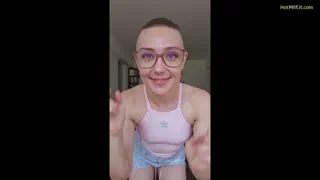 The glasses change everything; they look great with this look